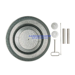 Bandeja de Servicio de 3 Niveles Estilo Rústico/Bandeja Galvanizada de 3 Niveles, Elegante Soporte para Pastel de Bodas Antiguo a Precio de Mayoreo - Product Image 6