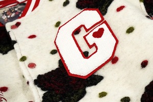 Veste de sport pour homme avec broderie florale et lettre G, bordure rouge, style preppy, manteau d'hiver - Product Image 4