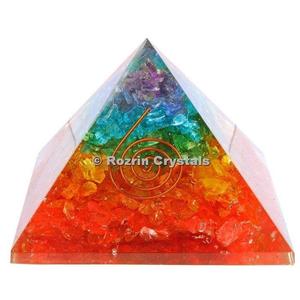 Pirámide de Orgón Chakra, Arcoíris, Curación, Ágata, Piedra Preciosa Tallada y Grabada, Budismo, Feng Shui, Decoración del Hogar, Exportador Líder - Product Image 1