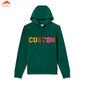 Sweat à capuche pour homme de haute qualité, personnalisé avec logo en chenille brodée, respirant et coupe-vent - Product Image 3