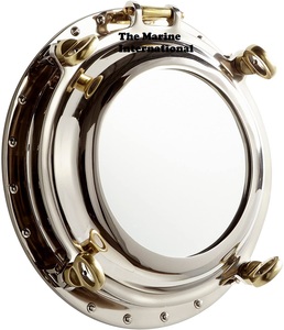 Antique Nautical Marine Porthole Mirror Customizable Glass Cosmetic Mirror for Daily Use Makeup & Decoration for <b>Gifts</b> - Product Image 2
