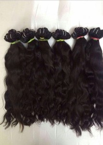 Vente en gros d'extensions de cheveux indiens Remy non transformés trame plate double trame toutes les couleurs fabrication de vagues naturelles cheveux humains - Product Image 3