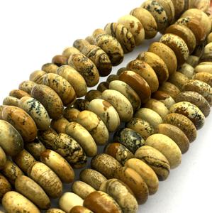 Glorious Quality Natural Picture Jasper Beads 4mm-8mm Rondelle Shape Loose Beads for <b>Bracelet</b> Jewelry Making Plain Gemstone - Product Image 5