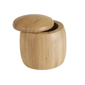 印度制造商生产的顶级木材Masala Dabba奇妙设计圆形调味罐