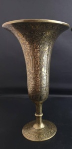 Ensemble de 2 vases à fleurs en laiton pour centre de table intérieur et extérieur design moderne - Product Image 2