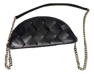 Sac à main/pochette de soirée en cuir tissé pour dames avec motif oreiller géométrique - Product Image 1