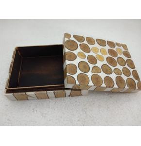 Caja de joyería de resina blanca de madera auténtica, paquete de joyería Led de lujo, cajas de anillo personalizadas, estilo FORTE - Product Image 4