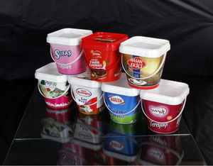 New design storage plastic glass food container 250 ml square shape