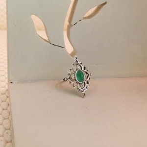 Best Quality Trendy 925 Sterling Silver <b>Green</b> Onyx Gemstone Oval Ring Women Solid Bezel Setting Eco-Friendly Weddings Parties - Product Image 1