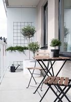 Ensemble bistrot pliable de style français en bois d'acacia et métal, mobilier d'extérieur pour balcon, jardin, parc - Best-seller au Vietnam