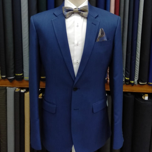 Chaqueta de un solo pecho de tela de lana a medida personalizable para hombre, pantalones con cremallera, talla plana personalizable, traje de negocios para adultos - Product Image 1