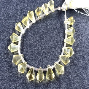 Cuarzo limón de grado AAA, 10-12MM, forma elegante, hebra de faceta, fabricación de joyas amarillas, 8 pulgadas de longitud, certificado por terceros - Product Image 4
