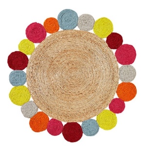 Braided Rug Carpet Play Area <b>Mat</b> Carpet New Jute & Wool for Living Room and Kid Design Multi Color Custom Polybag Teen Plain 10F - Product Image 5