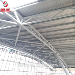 Estación <span class=keywords><strong>de</strong></span> tren prefabricada Estructuras <span class=keywords><strong>de</strong></span> acero galvanizado Diseño <span class=keywords><strong>de</strong></span> techo curvo Cobertizo <span class=keywords><strong>de</strong></span> armazón <span class=keywords><strong>de</strong></span> tubería <span class=keywords><strong>de</strong></span> acero estructural para la venta - Product Image 2