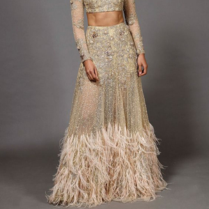 Stylish elegant Beautiful Stylish lehenga <b>top</b> Dress with beautiful applique work for Party/ Wedding =2020 - Product Image 1