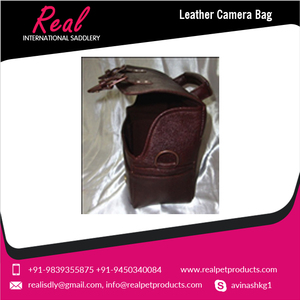 Quantité en vrac approvisionnement Top Notch qualité véritable sellerie internationale en cuir souple sac pour appareil photo motif personnalisé acheter leader - Product Image 3