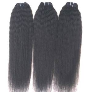 Extensiones de cabello humano rizado natural, mechones de pelo indio con cutícula alineada - Product Image 2
