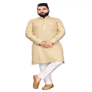 India Factory Cheap rate Men's Kurta Wholesale Rate Custom Design Men's Cotton kurta