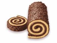 Rouleau de gâteau aux noisettes Balconi, gâteau moelleux fourré à la crème aux noisettes, certifié HACCP, Italie, 250g, emballage sous vide sucré