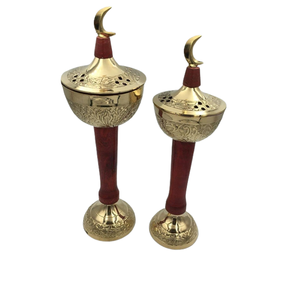 Quemador Mabkhar de incienso de latón de diseño fabuloso, Juego de 2 quemadores Bakhoor de tamaño pequeño de forma redonda para gran oferta - Product Image 4