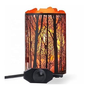 Añada brillo a su espacio Rubik Design Cube Lámpara de sal de diamantes con cesta de metal Lámpara de sal rosa del Himalaya de Sian Enterprises - Product Image 3