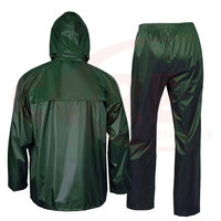 Top Qualität Verschiedene Farben Reiß verschluss Stil Kapuzen mantel Mit Kordel zug Taille Hose Leichte Regen anzüge Zum Verkauf