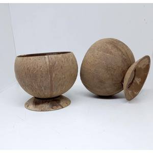 Tasse japonaise en noix de coco naturelle, pour SMOOTHIE, tasse en bambou faite à la main avec poignée/tasse sans bras du VIETNAM - Product Image 5