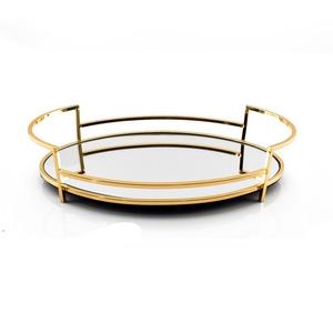 Weddings Decor Round Glass <b>Mirror</b> <b>Tray</b> Wholesale Hotel Service <b>Tray</b> Snack Storage <b>Tray</b> Wholesale Manufacture - Product Image 2