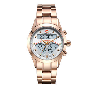 นาฬิกาอัลลาซาน ดูอัล ซัมมอน อิสลาม มุสลิม อะซาน อัลฟัจร์ ผลิตจากโรงงาน สแตนเลสสตีล พร้อมเข็มทิศกิบลัต กันน้ำ สำหรับละหมาด  ผู้จัดจำหน่ายและผู้ค้าส่ง - Product Image 4