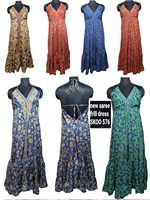 Nouvelle robe longue en soie et dentelle, style moderne et simple, avec fermetures éclair et boutons, col en V, sans manches, sexy, tendance et élégante pour femme