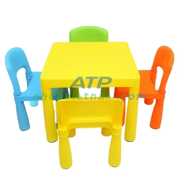 Muebles de plástico PP para niños, mesa y silla, escritorio escolar, superventas