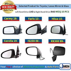 Jmen-Espejo Retrovisor lateral para coche Toyota y Lexus, cristal de ala trasera, piezas de repuesto para carrocería de automóvil, Taiwán - Product Image 2