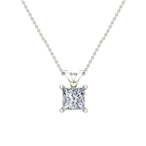 จี้เพชรแท้ทรงกลมเจียระไนบริลเลียนท์ 0.30 กะรัต ทองคำขาว 14K ดีไซน์ทันสมัยสำหรับผู้หญิง เหมาะสำหรับวันครบรอบ ไม่รวมสายสร้อย - Product Image 1