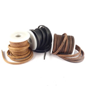 Hot Selling Luxury Flat Leather Cord 5mm Width 100m Length 150+ Colors Stylish Handcrafting DIY Jewelry <b>Accessories</b> Wholesale - Product Image 2