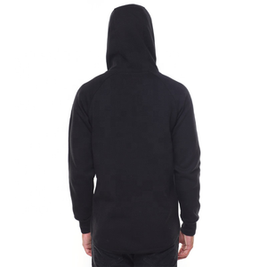 Sweat à capuche en coton noir pour hommes, surdimenquantité minimale de commande, solide, visage complet, fermeture éclair, blanc, vente en gros, - Product Image 4