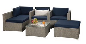 Juego de sofás de mimbre de PE modernos superventas WS601 hecho en Vietnam para muebles de jardín al aire libre para aplicaciones exteriores - Product Image 3