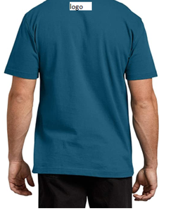 T-shirt à manches courtes et col ras du cou pour homme, épais, large, 50% Polyester, 50% coton, importé, délavé à la Machine - Product Image 6