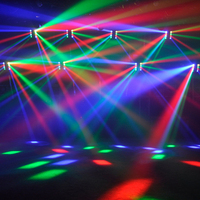 Lumière de scène à tête mobile LED 8x10W RGBW 4 en 1 pour scène, fête, bar, discothèque