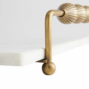 Bandeja decorativa de mármol blanco rectangular más nueva con asas de latón Fabricante y exportador de Bandejas para servir - Product Image 4