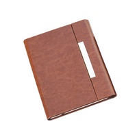 Luxus Business Custom Logo A5 Größe Benutzer definiertes Logo Hard Bound PU Leder Notebook Tagebuch für Büro angestellte Lehrer Studenten