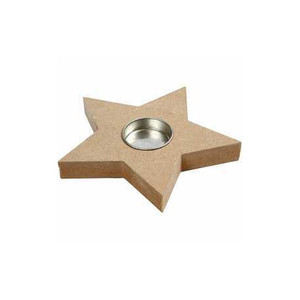 Bougeoir en forme d'étoile à thé, porte-bougie en bois pour décoration de la maison de haute qualité en stock - Product Image 4