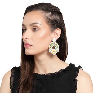 Pendientes de moda con cuentas de semillas de ganchillo hechos a mano 2022, joyería de gota multicolor para mujer, venta al por mayor de alta moda - Product Image 3