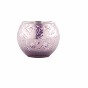 Bougie ronde en verre violet à bords transparents, 20 pièces, SIMPLE - Product Image 1
