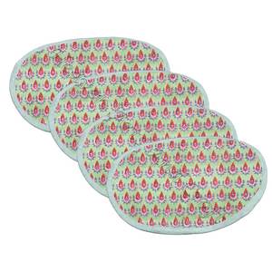 Serviette de Table Ronde Classique en Coton Imprimé de Taille Standard, 4 Pièces, 100% Coton, Fait Premium - Product Image 4