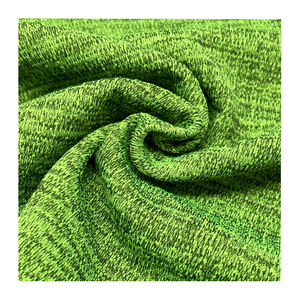side brush soft feel heather check grid fleece melange fabric