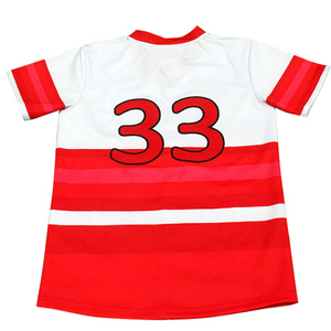 Camiseta de Fútbol con Cuello en V, Manga Corta, Rayas Rojas y Blancas, Unisex para Adultos, Ropa Deportiva de Poliéster que Absorbe la Humedad - Product Image 2