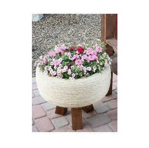 Pot de fleurs décoratif léger et durable en corde galvanisée tressée, écologique, de la collection IQBAL, taille personnalisable - Product Image 1