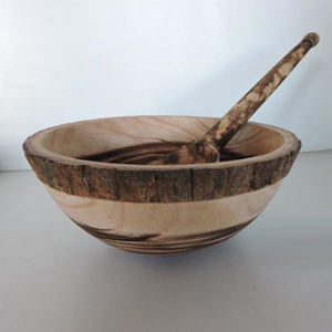 Vaisselle en bois d'acacia bols de cuisine en résine de luxe écologiques couleur exquise bol à soupe et à salade à fond plat ensemble de vaisselle - Product Image 5