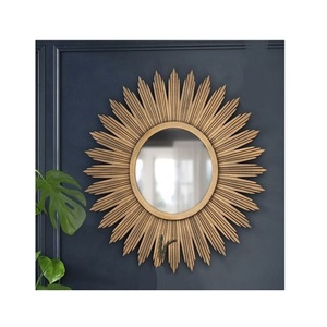 Cadre mural rond de grande taille en métal et miroir de conception luxueuse pour la maison, l'hôtel et les restaurants - Product Image 1