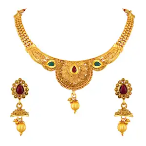 Wholesale Indian Kundan Polki Jewellery Traditional 18 K Gold Antique Wedding Bridal Necklace Jewelry Sets